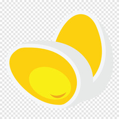 Egg vector icons. Chicken egg icon isolated on transparent background. Egg shell vector icon for website graphic design. Boiled decoration egg sign.  Vector illustration. EPS 10