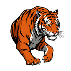 Obraz premium Stalking Orange Tiger Illustration