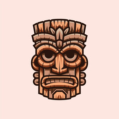 Hawaiian mask of tiki god