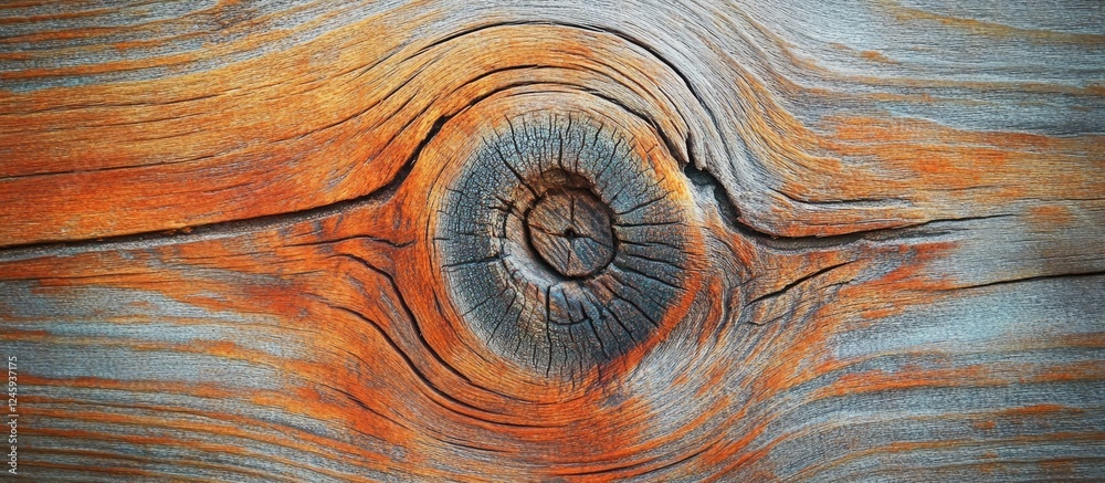 Poster Rustic brown wood texture with intricate knot patterns suitable for backgrounds and templates in design projects.