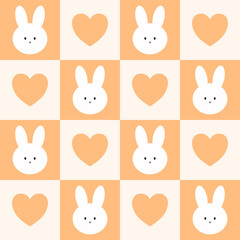 little bunny easter holiday seamless pattern 