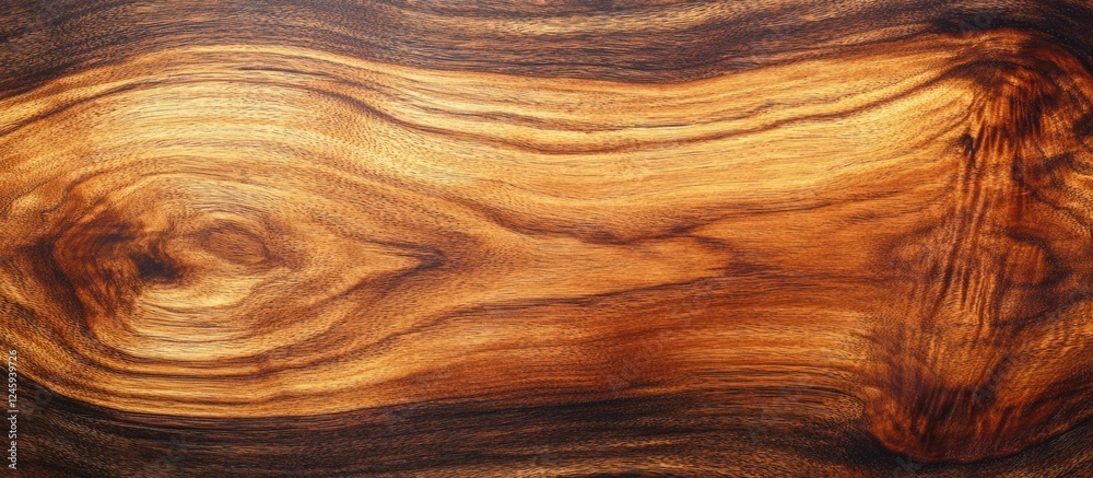 Poster High-resolution close-up of a rich brown wooden background showcasing natural grain patterns and textures ideal for design and dÃ©cor projects.