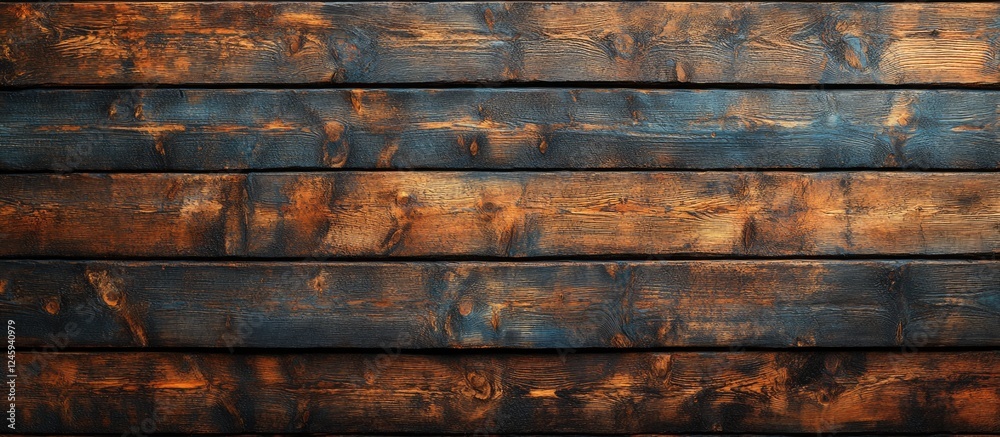 Poster rustic dark wood planks background with abstract texture and warm tones ideal for design and decorat
