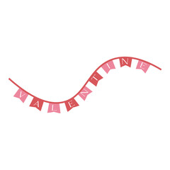 Obraz premium Valentine Day Heart Garland