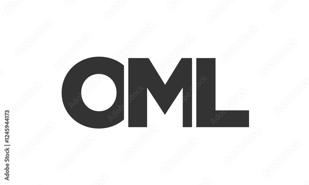 Fototapete oml logo design template with strong and modern bold text. initial based vector logotype featuring s