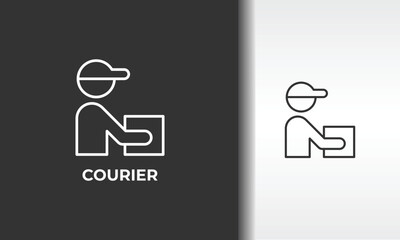 Courier Vector, Icon Or Logo Sign Isolated Symbol Illustration