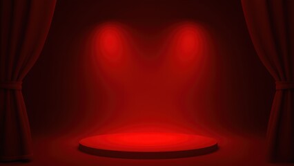 Red theater stage