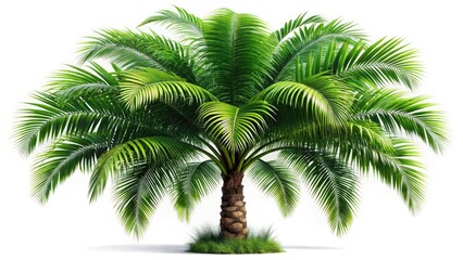 Naklejka premium High-resolution stock photo: vibrant tropical palm tree cutout, perfect for design projects.