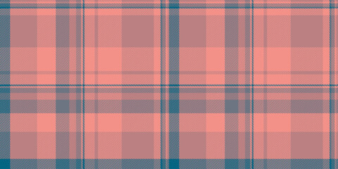 Subtle coral and teal plaid pattern. Seamless texture ideal for fashion, textile design, website backgrounds, and stationery. Soft, muted colors create a calming aesthetic.