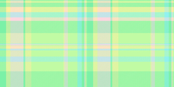 Ribbon vector seamless textile, classic tartan fabric check. Cutout background pattern texture plaid in green and light colors.