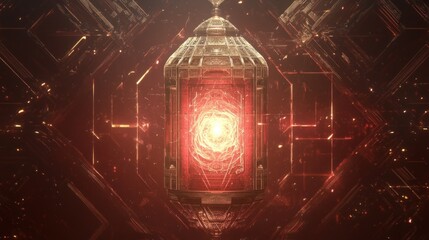 Ornate Ramadan Lantern with Mystical Glow