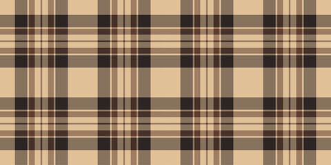 Diverse check tartan texture, pajamas background seamless textile. Mustard vector pattern fabric plaid in orange and dark colors.