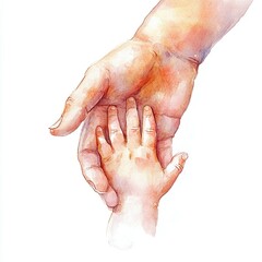 Fototapeta premium Connection between parent and child illustrated through hands in a tender moment showing love and support