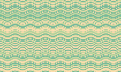 Seamless wavy pastel pattern.  Elegant, calming design featuring soft green and beige stripes. Ideal for backgrounds, textiles, website design, and packaging.  Versatile and visually appealing.