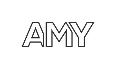 AMY logo design template with strong and modern bold text. Initial based vector logotype featuring simple and minimal typography. Trendy company identity.