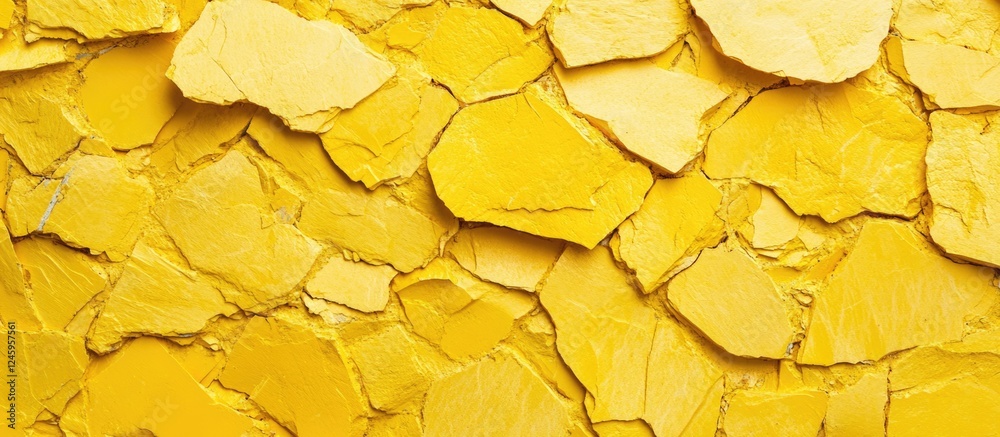 Poster yellow crushed stone texture background with rough irregular surfaces and vibrant hues for design an