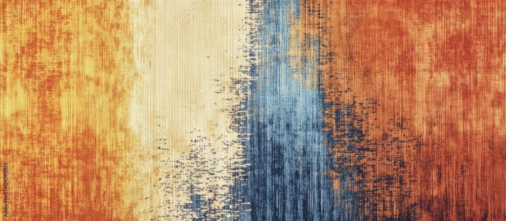 Poster Textured Abstract Background with Warm Tones of Orange, Yellow, and Blue Creating a Vibrant Artistic Setting for Design Projects