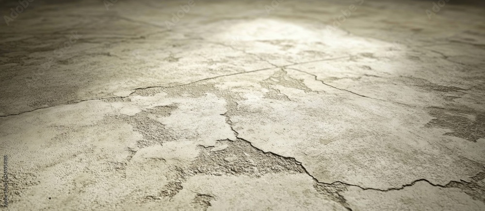 Poster weathered concrete floor texture with cracks and stains showcasing an aged and dirty appearance for 