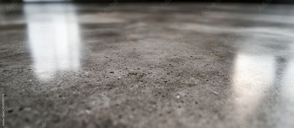 Aufkleber polished concrete floor texture background with reflective surface ideal for modern interior design 