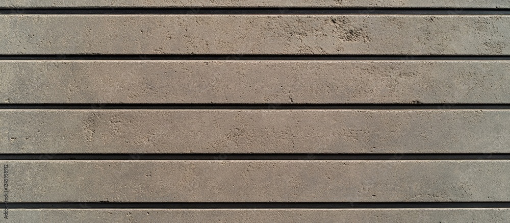 Leinwandbilder top view of a concrete surface featuring horizontal parallel lines with textured details for constru