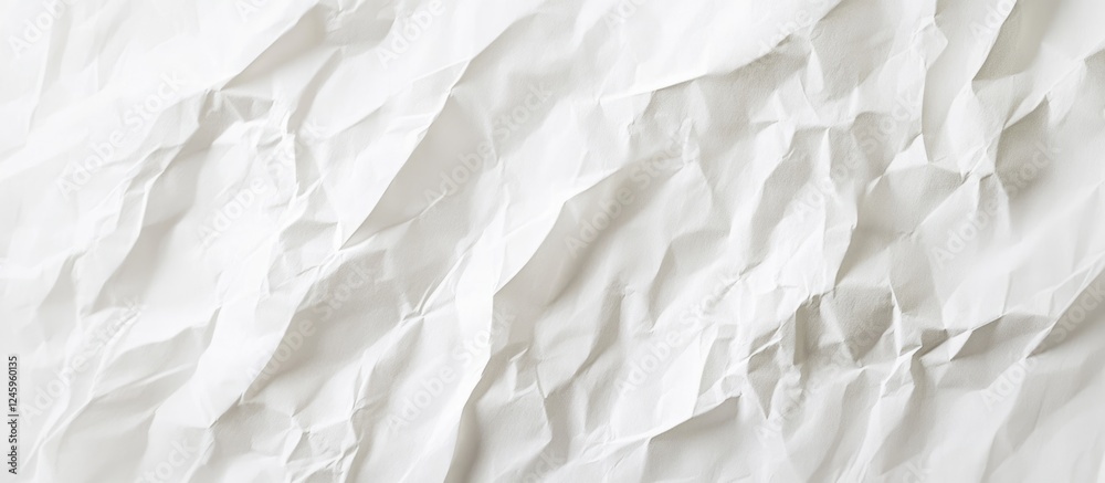 Poster crumpled white paper texture on gray background ideal for overlaying text banners business cards or 
