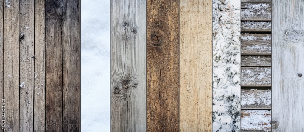 Poster Wood Texture Background Collection Featuring Various Patterns and Colors for Design and Decoration Projects