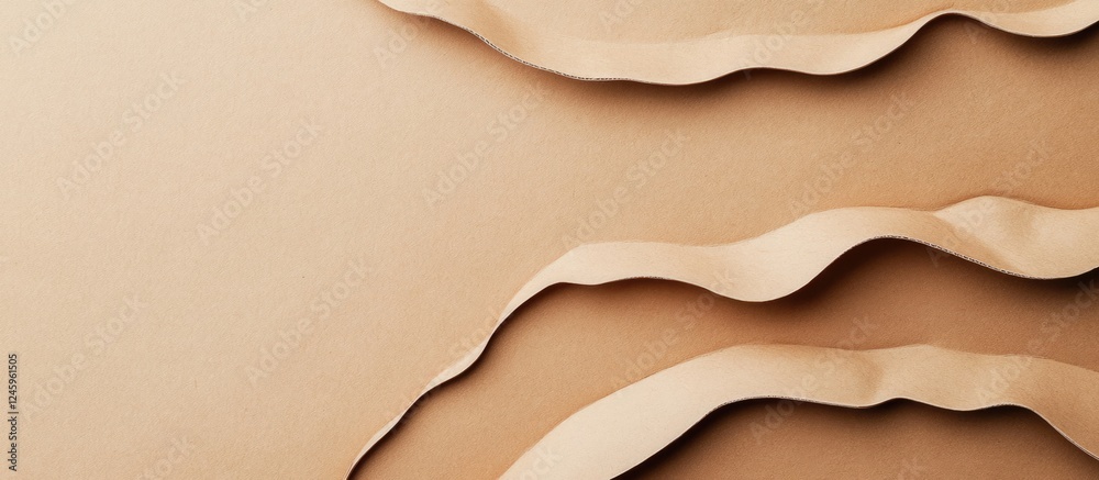 Poster clay texture on cardboard background with flowing lines and ample blank space for text or graphics i