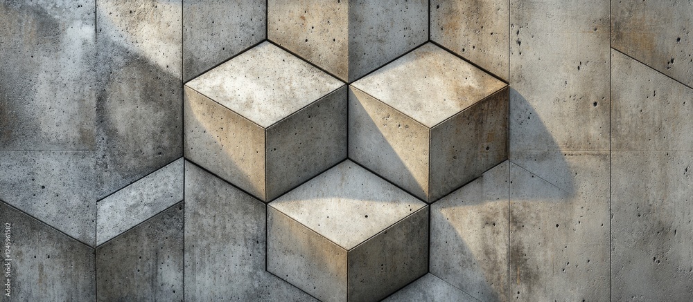 Leinwandbilder geometric concrete paving slabs background with textured patterns for architectural and design proje