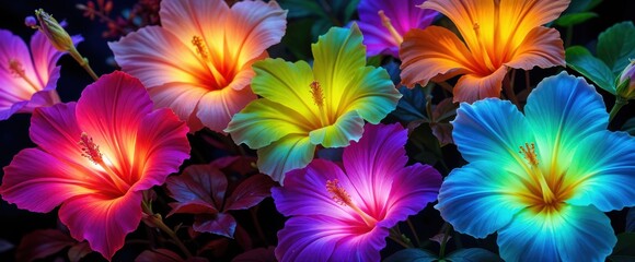 "Electric Blossom: A Neon Floral Fantasy"