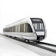 Naklejka premium Illustration of a modern train, miniature, white background