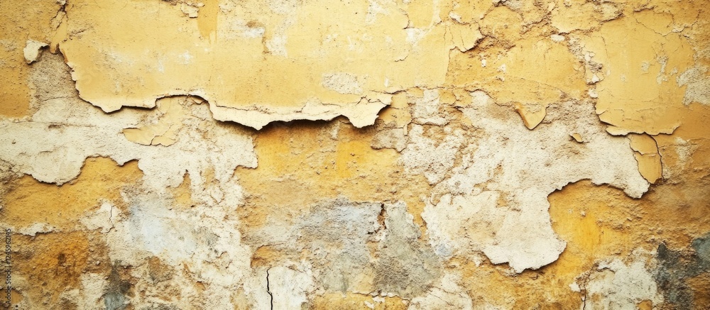 Poster textured grunge concrete wall with peeling paint in warm tones ideal for backgrounds and design proj