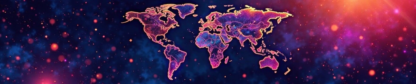 Stylish vector world map illustration, abstract pattern background, texture, abstract