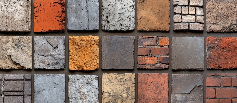 Aufkleber variety of textured concrete and brick wall surfaces showcasing different colors and patterns for us