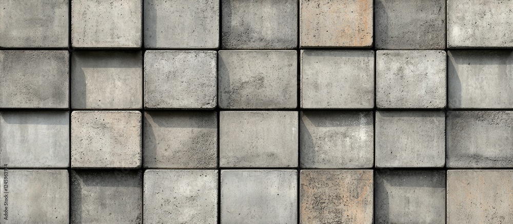 Aufkleber seamless concrete block wall texture for architectural and design backgrounds