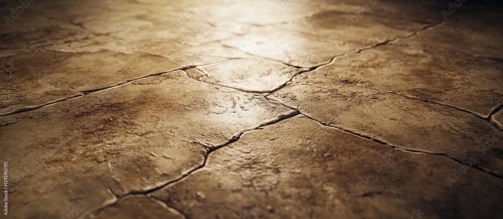 Poster Textured concrete floor background with cracks and a weathered appearance suitable for various design projects.