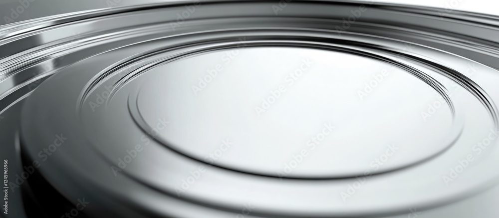 Aufkleber Rotating computer hard drive platter with smooth metallic surface and empty space for customizable text or graphics