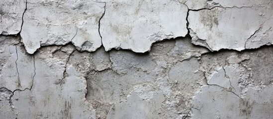 Fototapeta premium Gray concrete wall texture with grunge scratches and cracks ideal for backgrounds and design elements in various projects.
