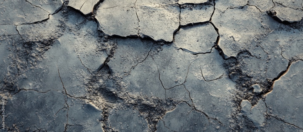 Poster Cracked concrete surfaces texture for use in background design and artistic projects