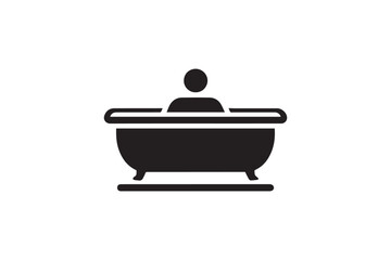 bath tap vector silhouette isolated in white background