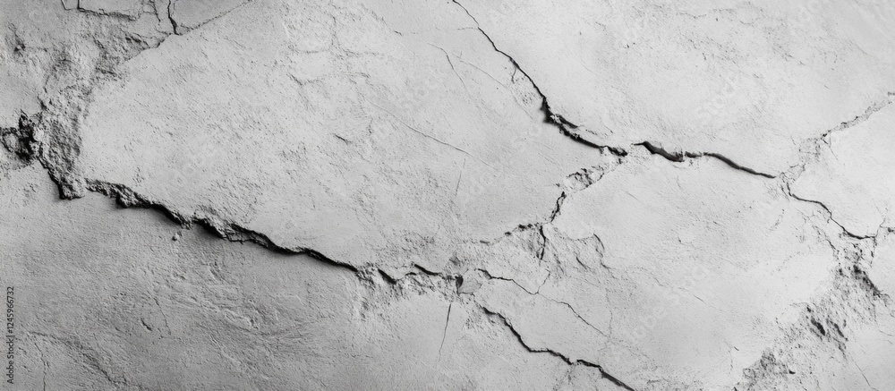 Poster cracked gray concrete wall texture for background design and architectural applications.