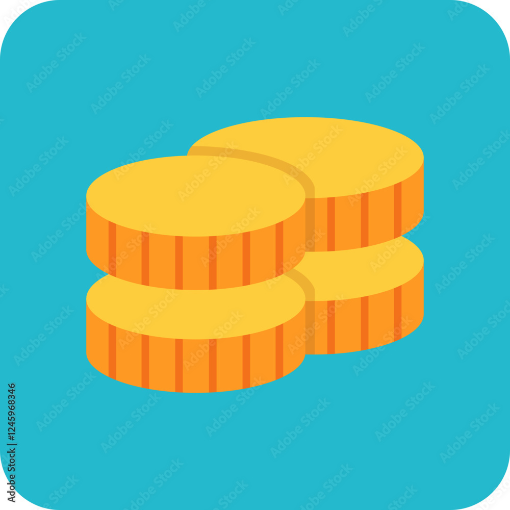 Sticker Coins Icon