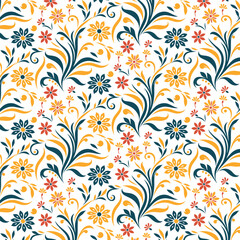artistic floral pattern with beautiful botanical elements for fashion prints wallpaper and fabric