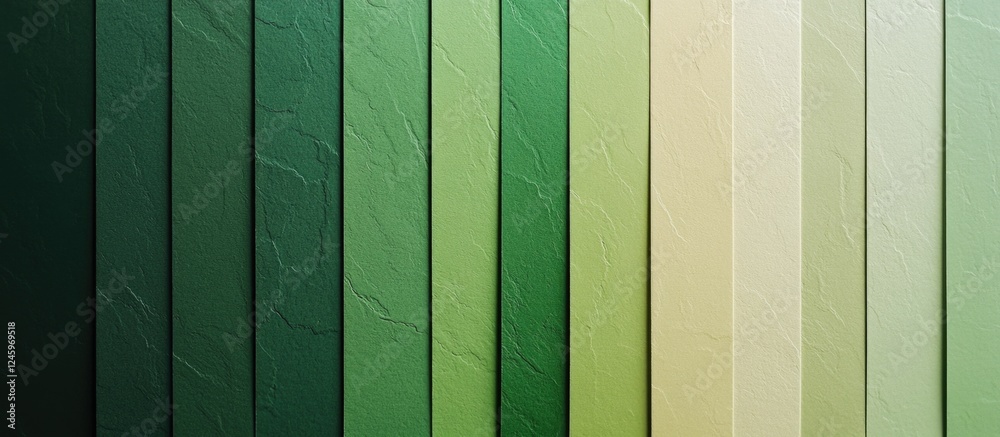 Fototapete Green Color Gradient for Paper Template Design with Textured Background Elements