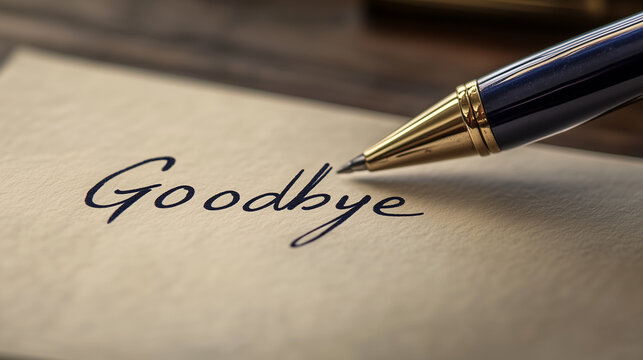 fountain pen on the letter