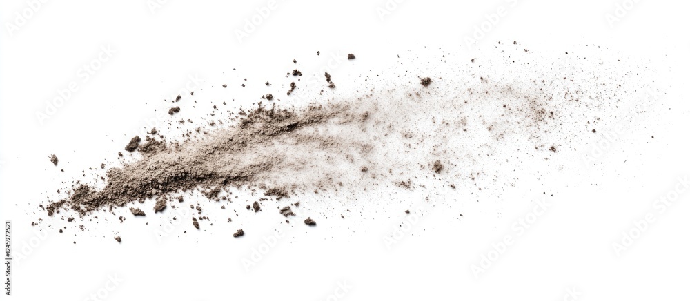 Poster dust particles isolated on white background for design and graphic use with clipping path for easy i