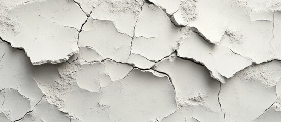 Obraz premium Cracked white concrete wall texture for architectural and design backgrounds