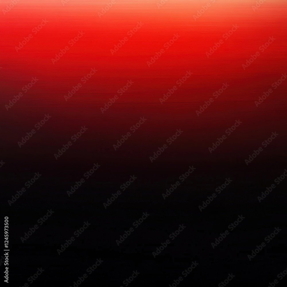 Wall mural red sky with a smooth black gradient minimal design in a digital abstract art style