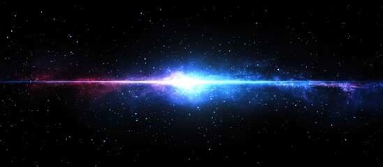 Vibrant cosmic galaxy background showcasing colorful space and a wide empty text area for various design uses