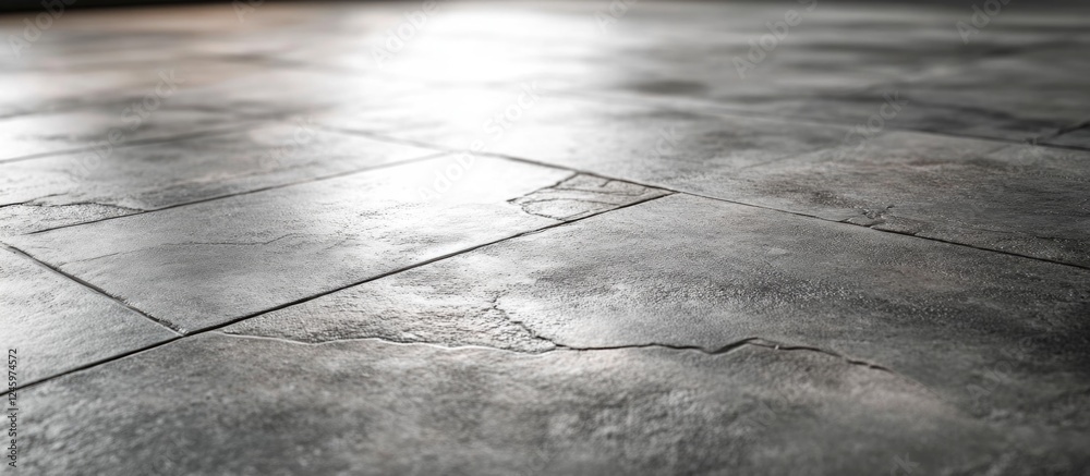 Poster polished concrete floor texture with detailed patterns and subtle reflections in natural light for m