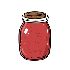 A Vibrant Jar Filled with Delicious and Flavorful Red Jam or Sauce for all occasions